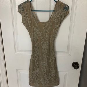 Cream color mini dress